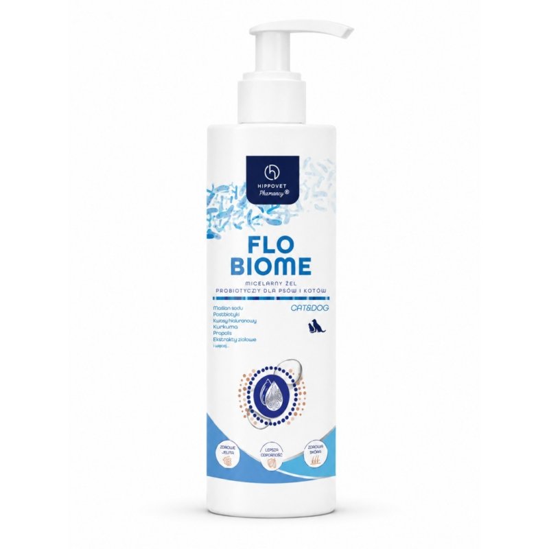 Hippovet Pharmacy FloBiome Cat&Dog – emulsja probiotyczna wspierająca zdrowie jelit 250 ml