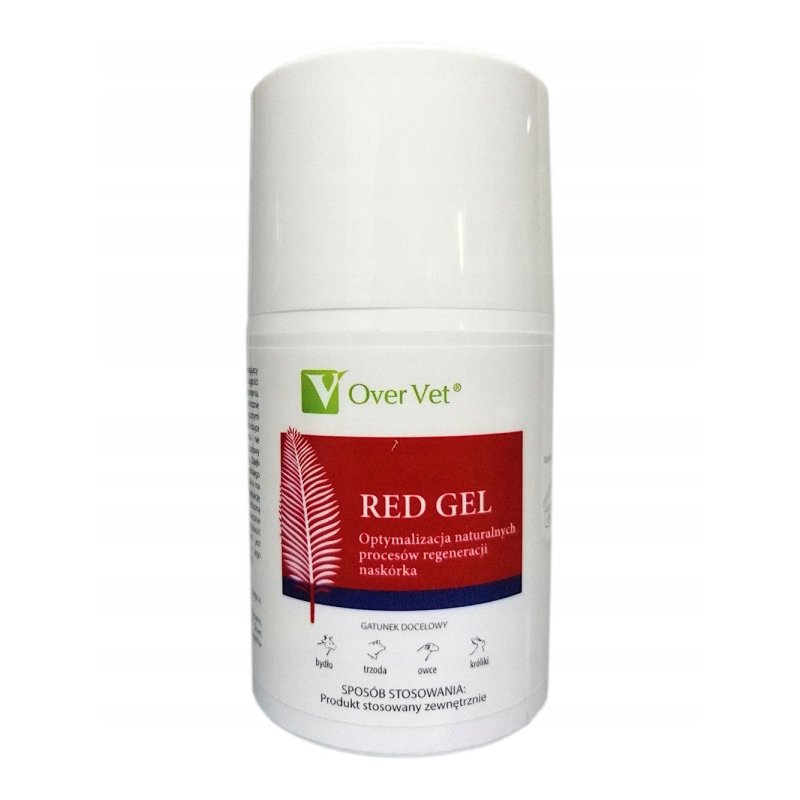 RED GEL 50 G Wspomaga procesy regeneracji naskórka u zwierząt hodowlanych.