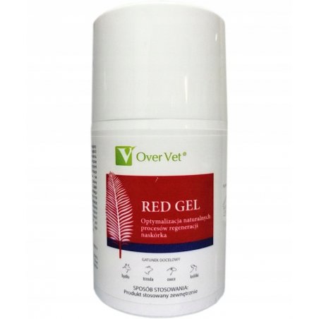 RED GEL 50 G Wspomaga procesy regeneracji naskórka u zwierząt hodowlanych.