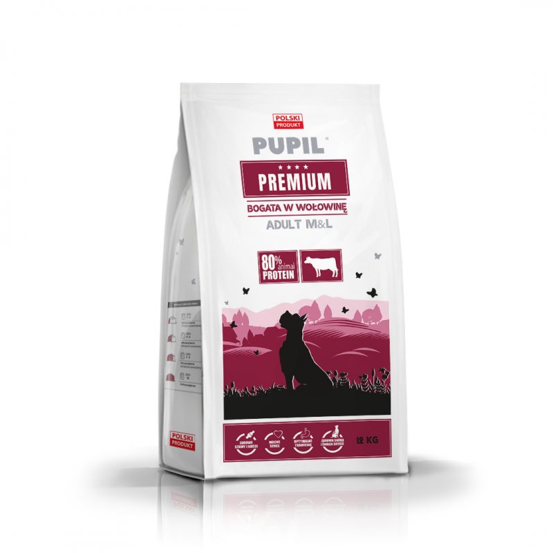 PUPIL PREMIUM Adult Medium & Large Wołowina 12 kg