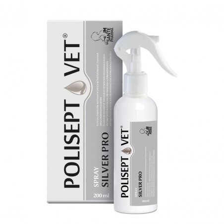 POLISEPT VET® SPRAY SILVER PRO – spray na rany dla psa i kota 200 ml
