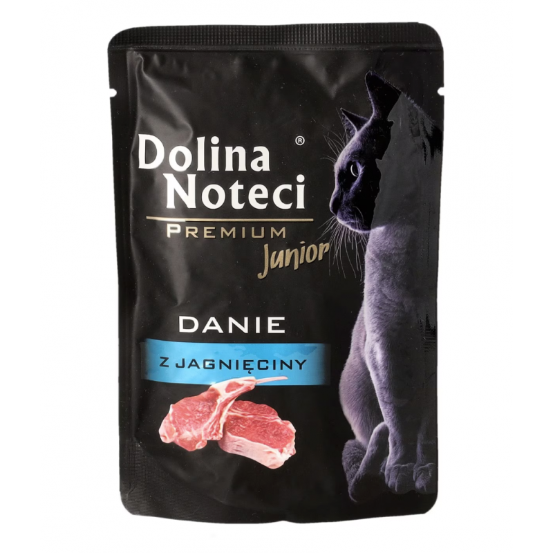 Mokra karma dla kota Dolina Noteci Premium Junior danie z jagnięciny 85 g