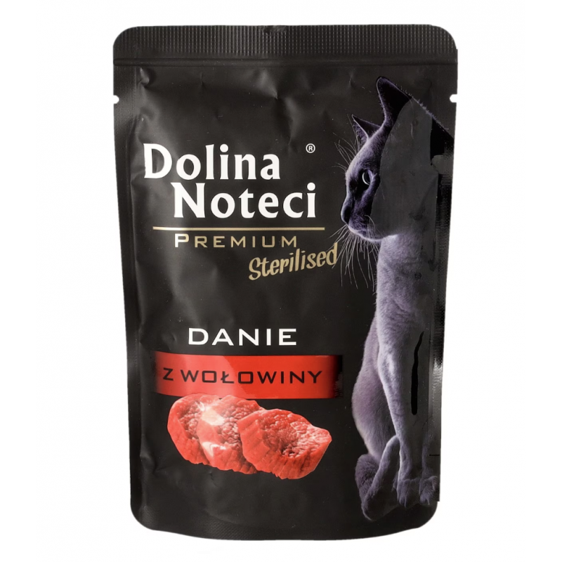 Mokra karma dla kota Dolina Noteci Premium Sterilised danie z wołowiny 85 g