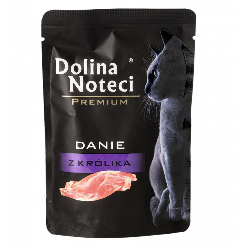 Mokra karma dla kota Dolina Noteci Premium danie z królika 85 g