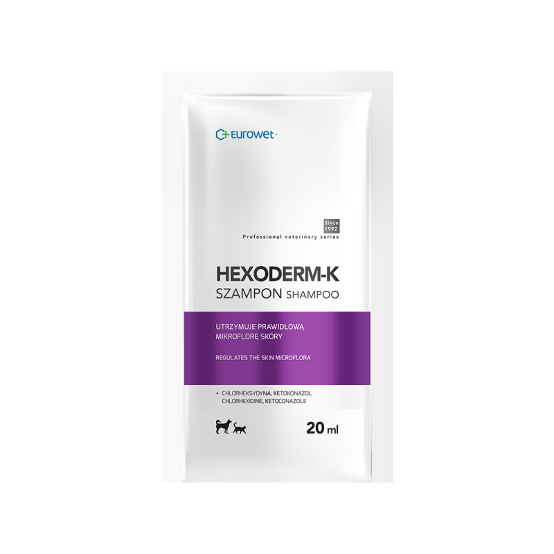 Hexoderm-K szampon dermatologiczny dla psa i kota 20 x 20 ml