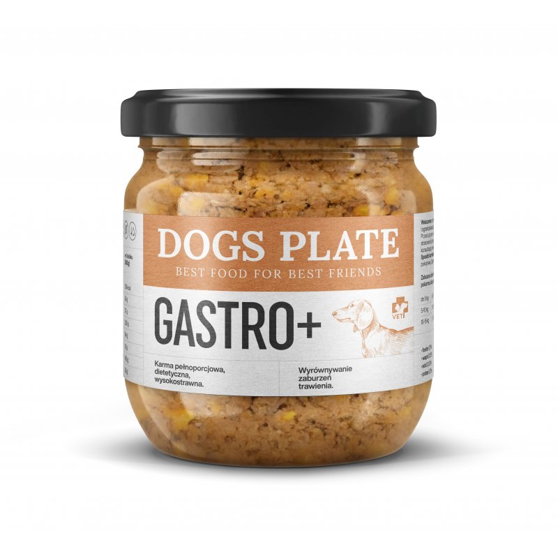Dogs Plate Vet Gastro+ Specjalistyczna mokra karma dla psów z chorobami trzustki i wrażliwym układem pokarmowym