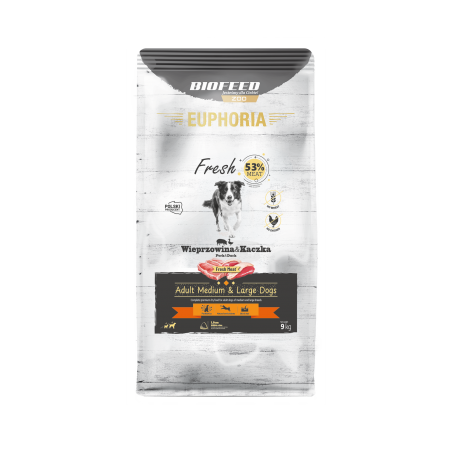 BIOFEED Euphoria Fresh Wieprzowina & Kaczka 9 kg-10136