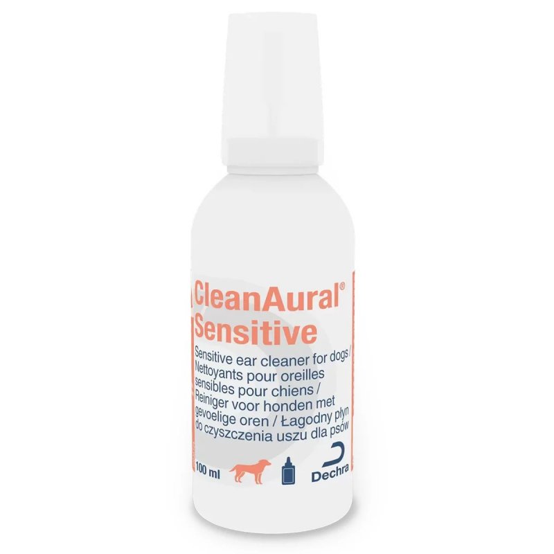 CleanAural Sensitive 100 ml płyn do czyszczenia wrażliwych uszu psa