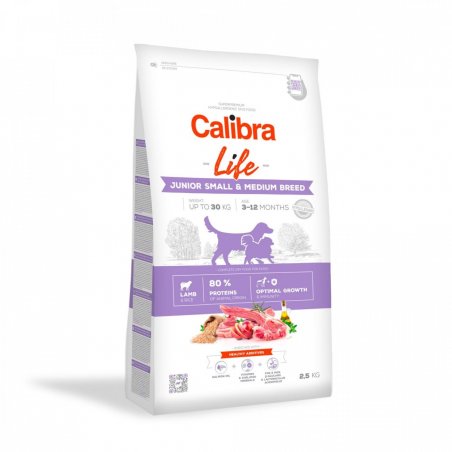Calibra Dog Life Junior Small & Medium Lamb 2,5 kg
