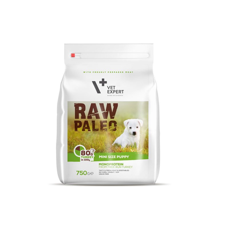 Raw Paleo Puppy Mini Indyk 750 g