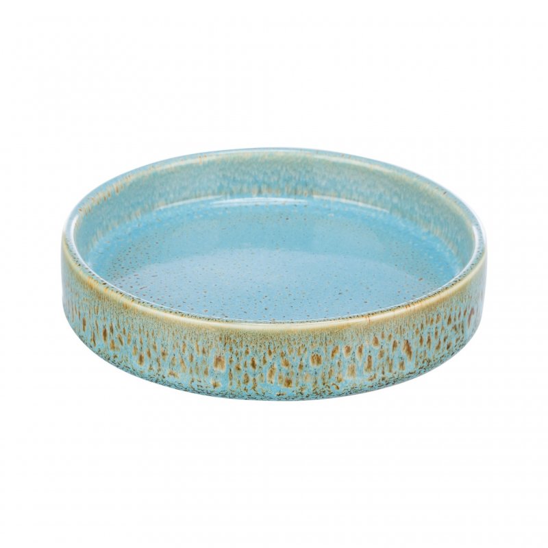 Miska ceramiczna dla kota niebieska, 0.25 l/ 15 cm