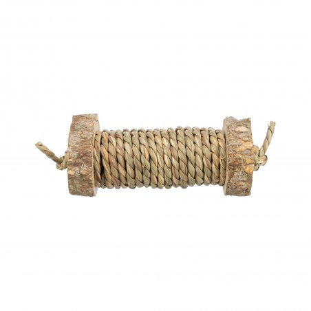 Trixie Rolka do zabawy dla gryzoni i królików – trawa morska i drewno, 18 cm-10254