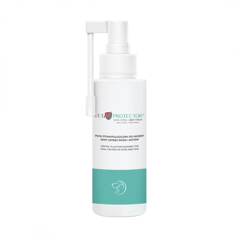 VET PROTECTOR® JAMA USTNA – ZĘBY FRESH 100 ml – płyn stomatologiczny dla psa i kota