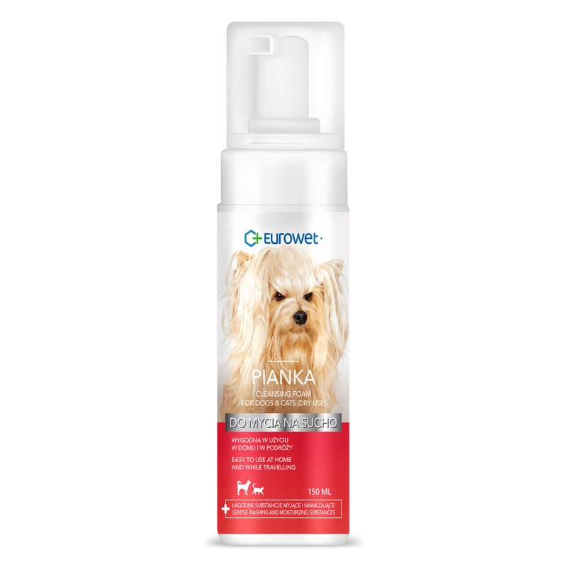 Szampon do Mycia na Sucho-Piankowy 150ml Pies Kot EUROWET