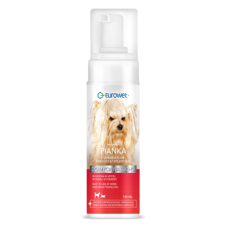 Szampon do Mycia na Sucho-Piankowy 150ml Pies Kot EUROWET