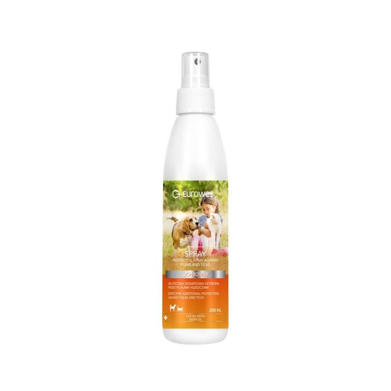 Spray Ochronny Przeciw Pchłom i Kleszczom 200 ml Eurowet