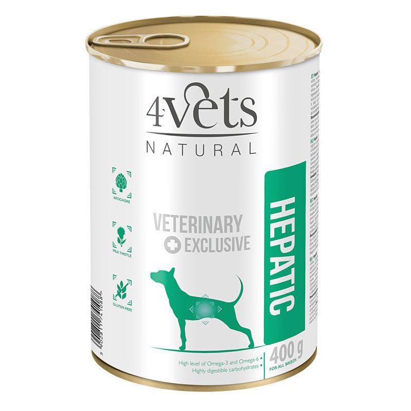 4Vets Naturals Hepatic Dog 400 g Puszka