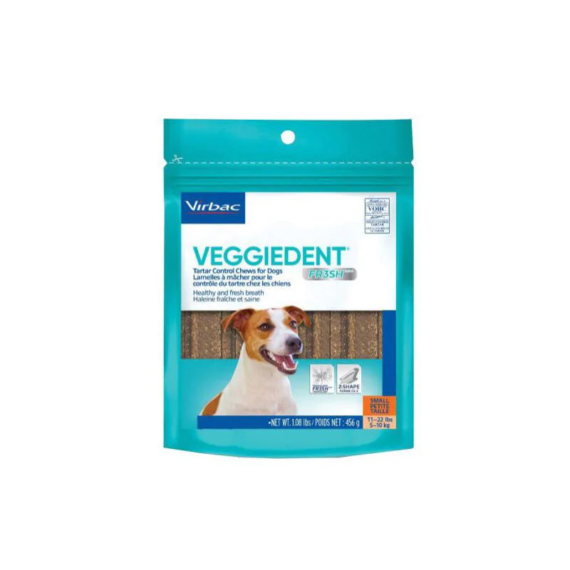 Virbac VeggieDent Fresh S Psy 5-10 kg 15 szt.