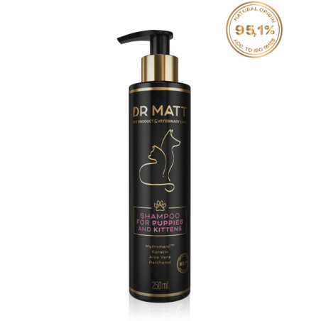 Dr Matt Delikatny szampon dla szczeniąt i kociąt o wrażliwej skórze 250 ml