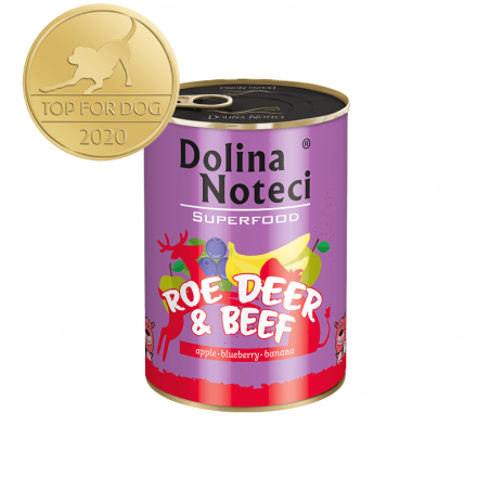 Dolina Noteci dla Psa SuperFood Sarna i Wołowina 400g