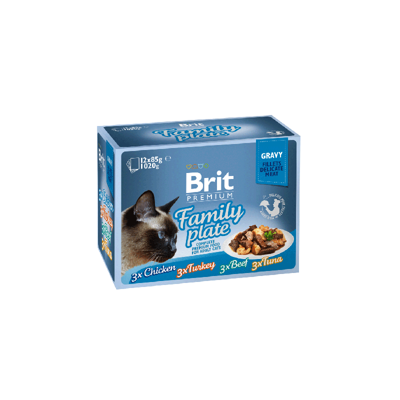 Brit Fillet Family Plate Kawałki w Sosie Multipack saszetki12x85g