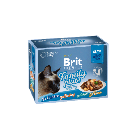 Brit Fillet Family Plate Kawałki w Sosie Multipack saszetki12x85g
