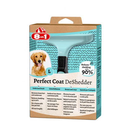 8in1 Perfect Coat DeShedder szczotka do podszerstka dla psów L