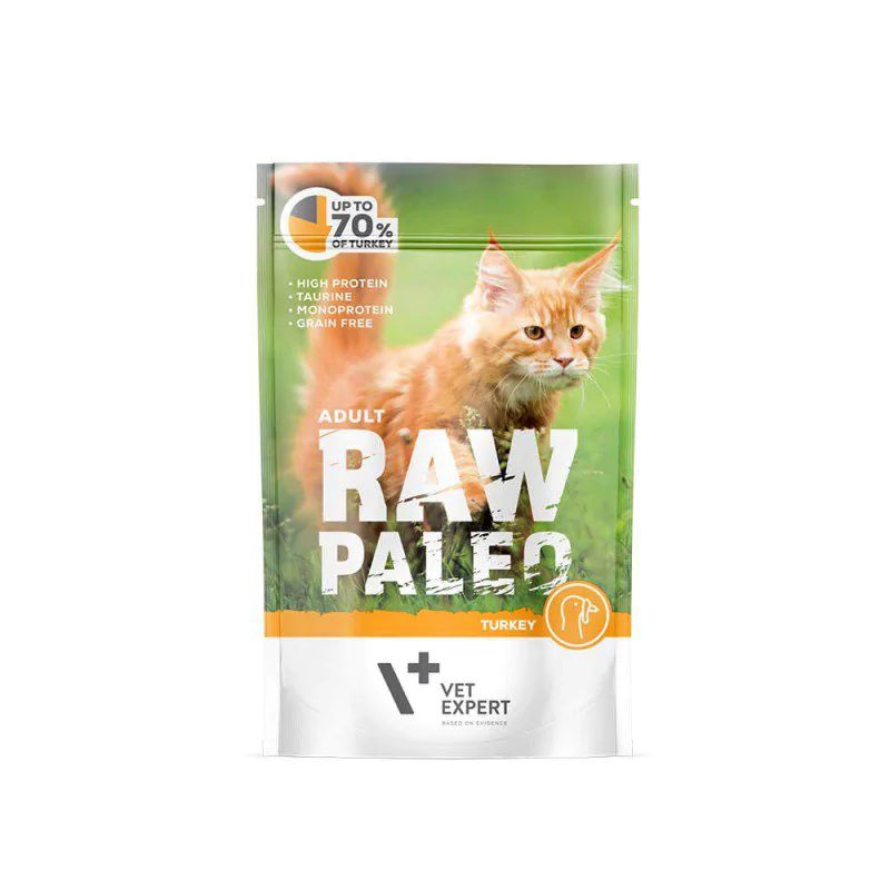 4T Raw Paleo Cat Adult Turkey Meat 100g Saszetka