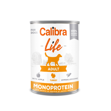 Calibra Dog Life Adult Monoprotein Turkey with Apple 400g