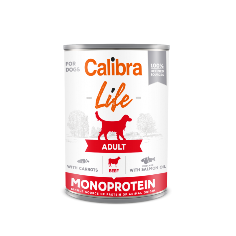 Calibra Dog Life Adult Monoprotein Beef and Carrots 400g