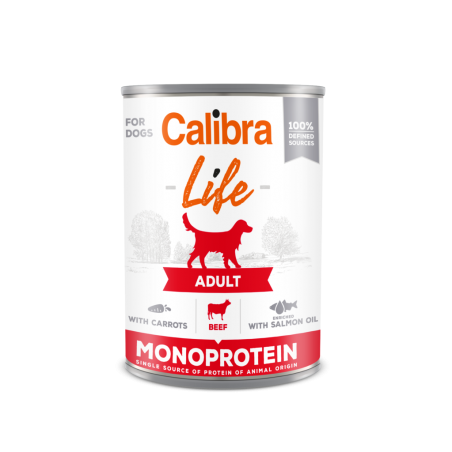 Calibra Dog Life Adult Monoprotein Beef and Carrots 400g