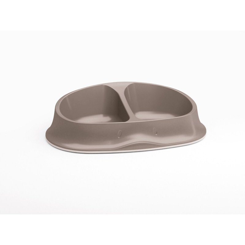 KERBL Miska Chic Plastikowa Podwójna Beżowa 2x250ml