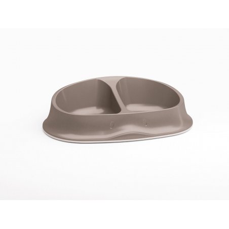 KERBL Miska Chic Plastikowa Podwójna Beżowa 2x250ml