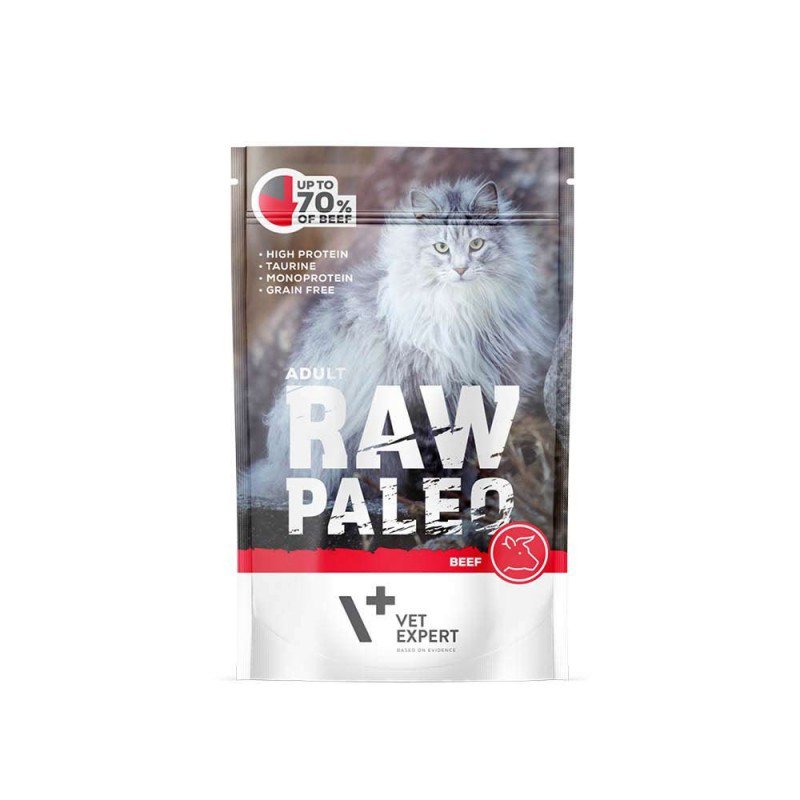 4T RAW PALEO CAT ADULT BEEF MEAT 100G SASZETKA