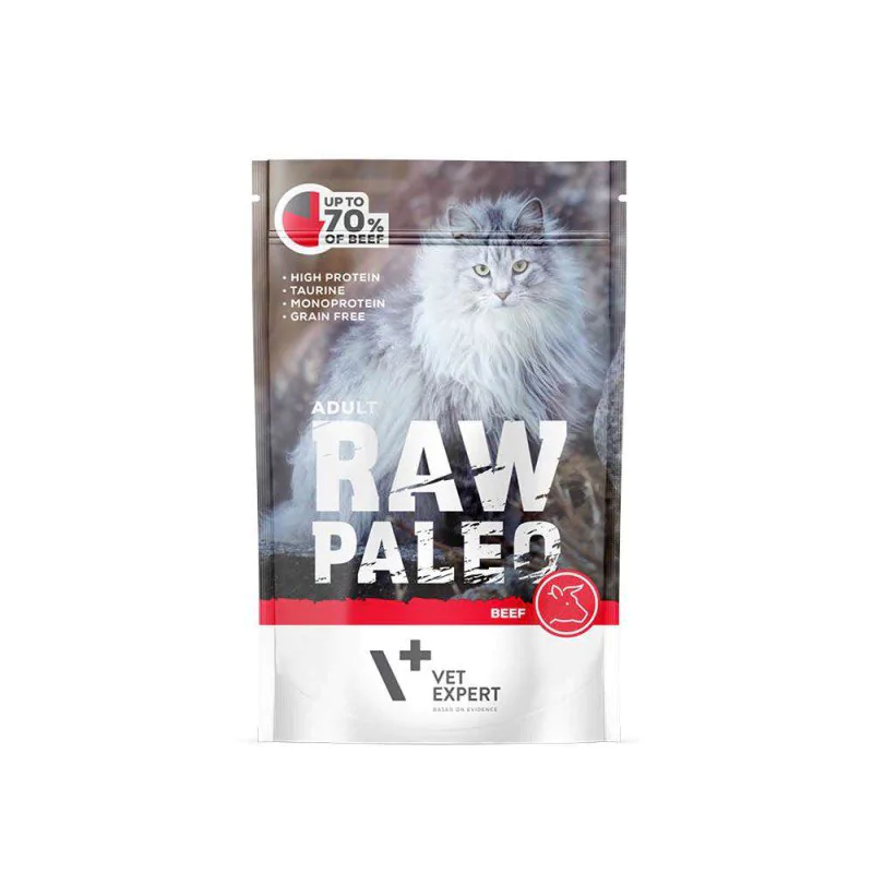 4T RAW PALEO CAT ADULT BEEF MEAT 100G SASZETKA