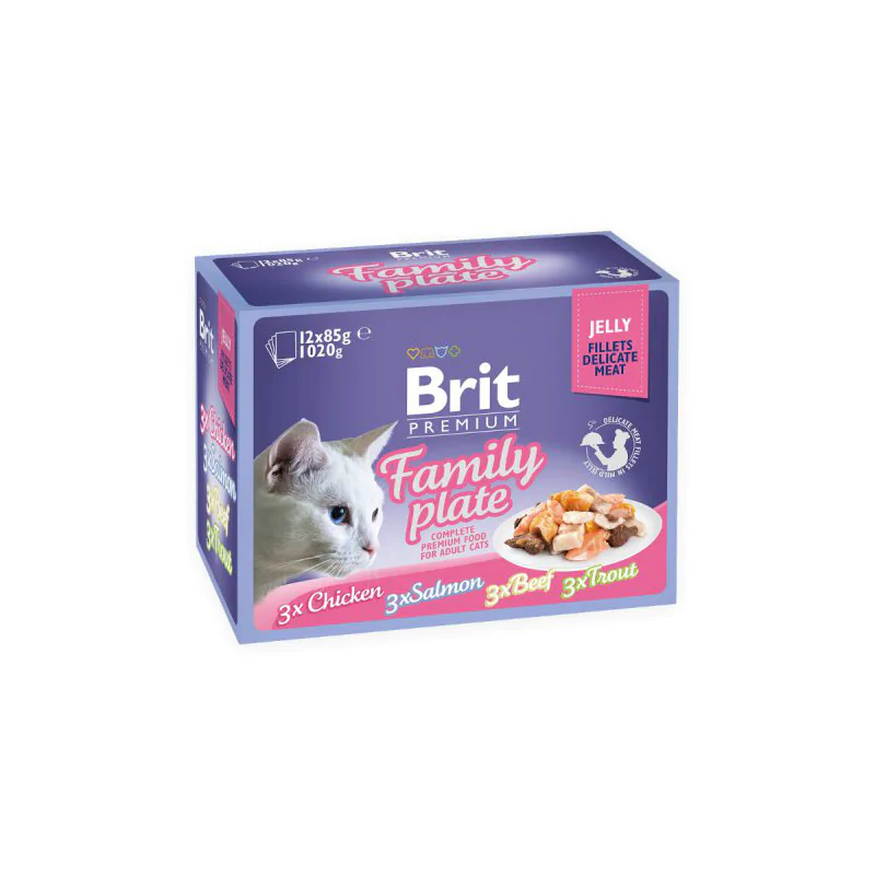 Brit Fillet Family Plate Multipack Saszetki dla Kota 12x85g