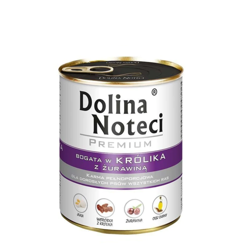 Dolina Noteci Premium Bogata w Królika z Żurawiną 800g