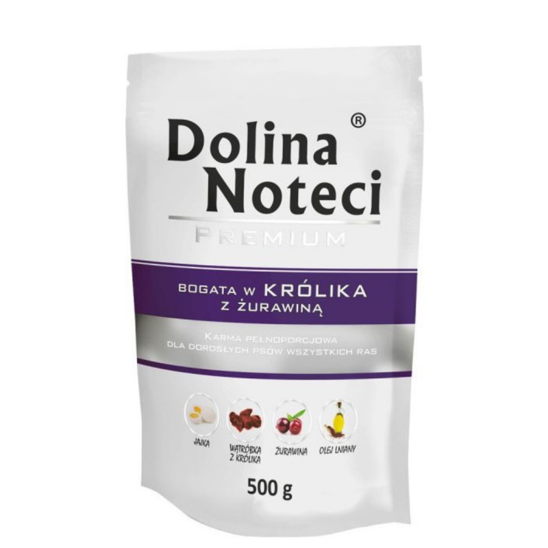 Dolina Noteci Premium Bogata w Królika z Żurawiną 500g