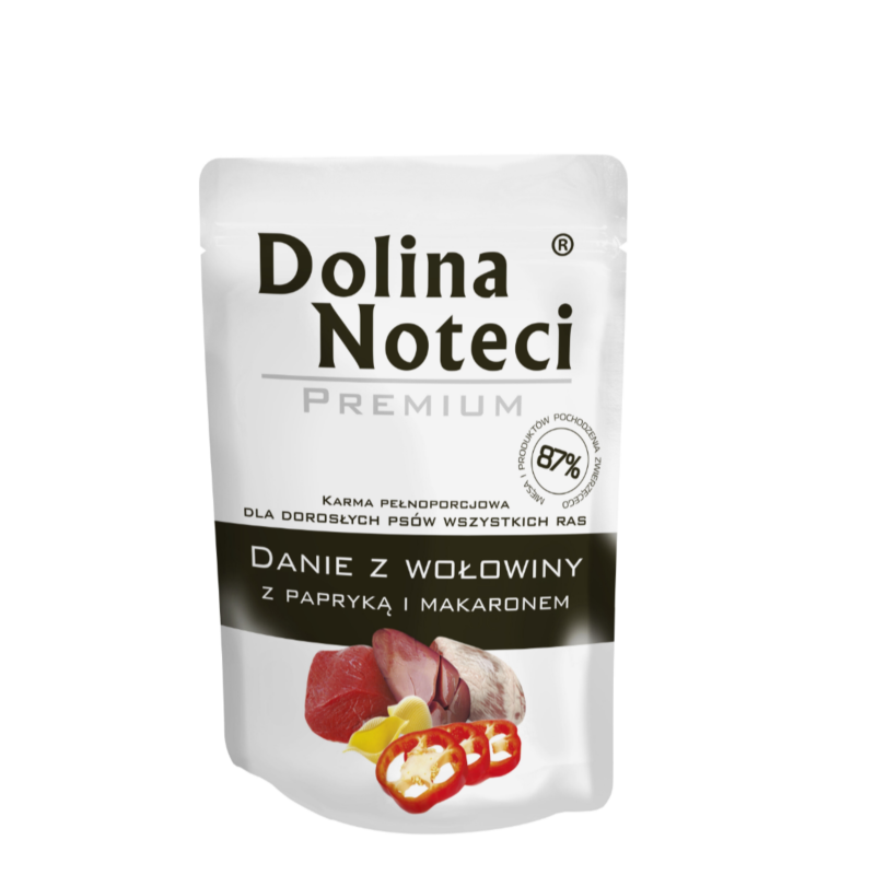 Dolina Noteci Danie z Wołowiną, Papryką i Makaronem 100g