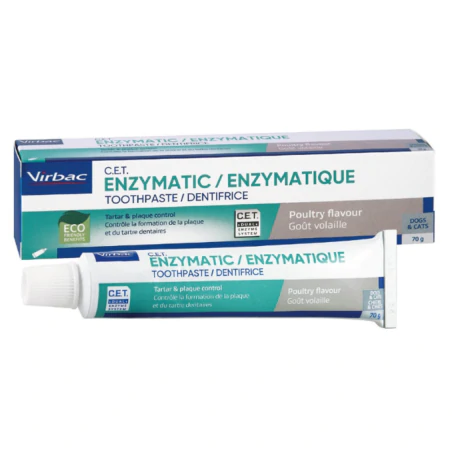 VIRBAC ENZYMATYCZNA PASTA DO ZĘBÓW DLA PSA I KOTA 70 G
