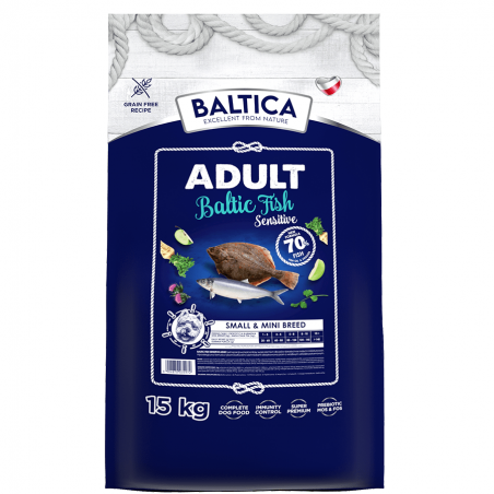 Baltica Sensitive Adult Baltic Fish karma dla psów małych ras S 9 kg