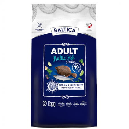Baltica Sensitive Adult Baltic Fish karma dla psów średnich i dużych ras 9 kg