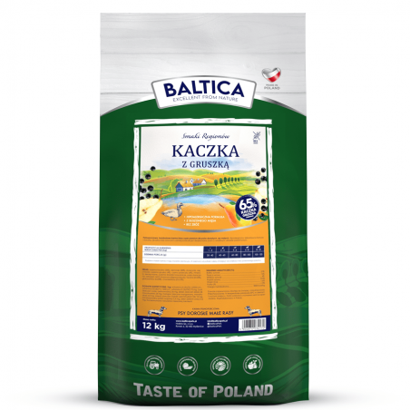Baltica Kaczka Z Gruszką karma dla psów małych ras 12 kg