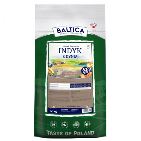 Baltica Indyk z Dynią karma dla psów małych ras 12 kg