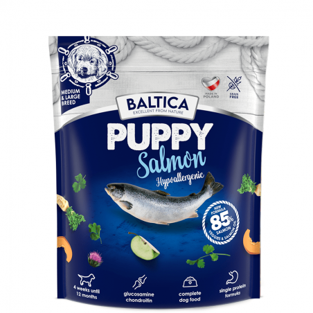 Baltica Puppy Salmon Hypoallergenic dla szczeniąt ras średnich i dużych 1 kg