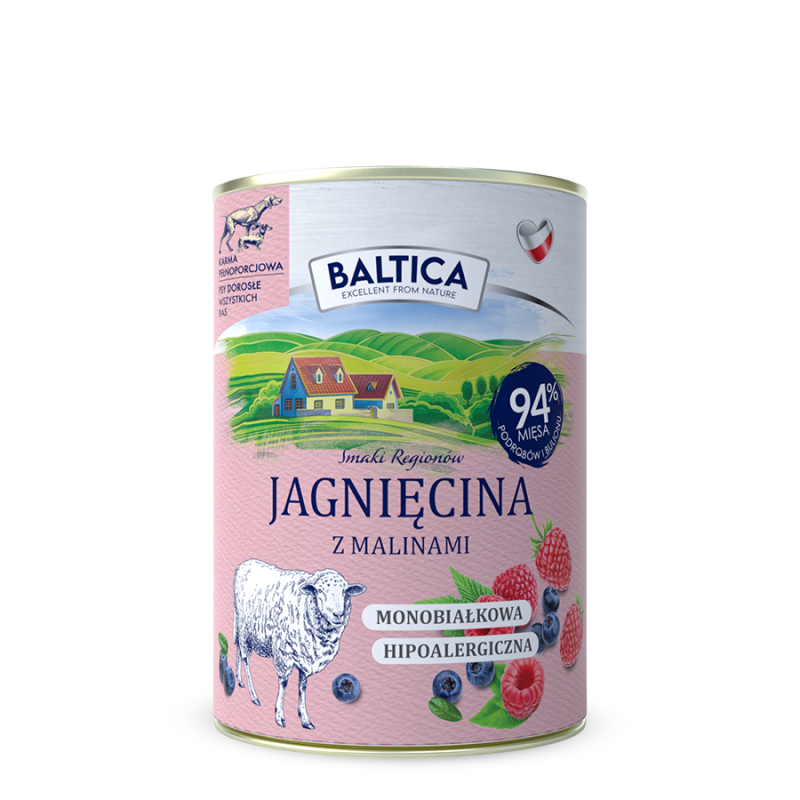 Baltica karma mokra jagnięcina z malinami 400 g