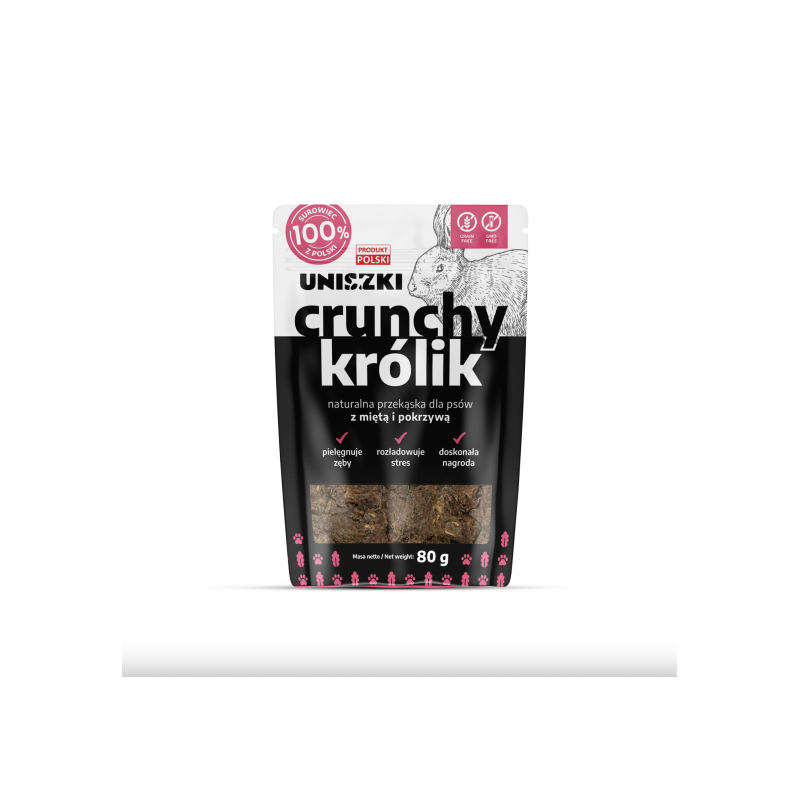 Uniszki crunchy królik 80g.