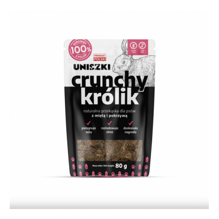 Uniszki crunchy królik 80g.