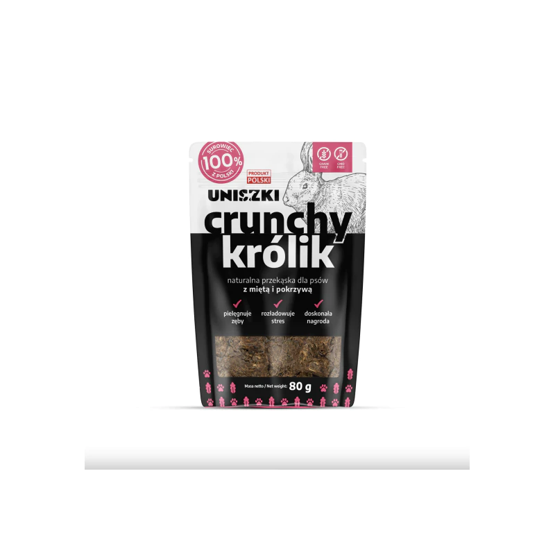 Uniszki crunchy królik 80g.
