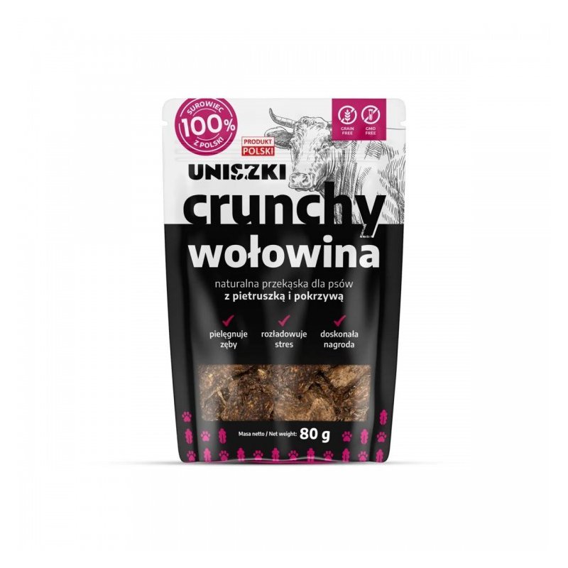 Uniszki crunchy wołowina 80g.
